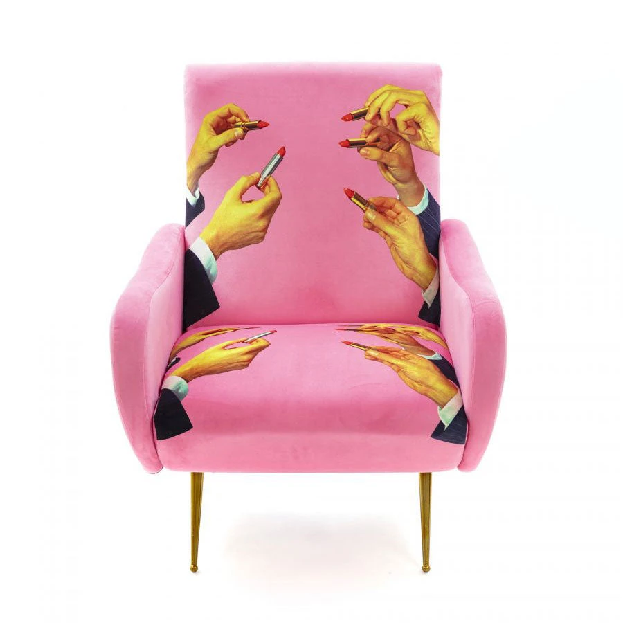 Toiletpaper Armchair - Lipsticks Pink By Seletti 1 Toiletpaper Armchair - Lipsticks Pink By Seletti
