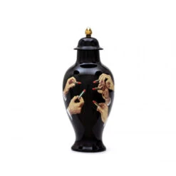 Toiletpaper Vase - Lipsticks Black By Seletti