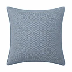 Custom Pillow - Tory Blue Geometric -Furniture Shop ToryBlueGeometricwithClarioIceVelvetPiping.01