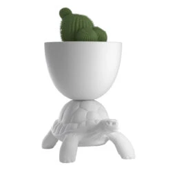 Turtle Carry Planter & Champagne Cooler - White