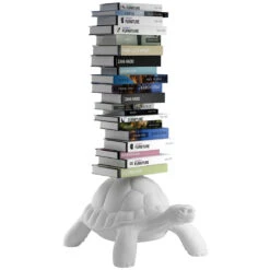 Turtle Carry Bookshelf - White