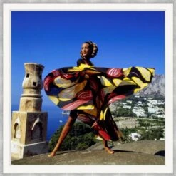 Vogue Magazine 'Marisa Berenson Standing On Concrete Dome Roof' By Arnaud De Rosnay, January 1968