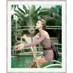 Vogue Magazine 'Model In A Long Sleeved Swimsuit' By John Rawlings, May 1954