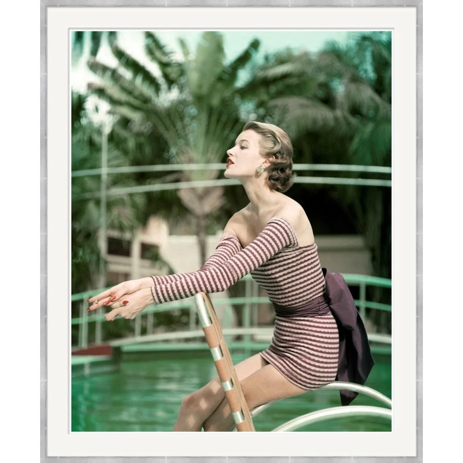Vogue Magazine 'Model In A Long Sleeved Swimsuit' By John Rawlings, May 1954 1 Vogue Magazine 'Model In A Long Sleeved Swimsuit' By John Rawlings, May 1954