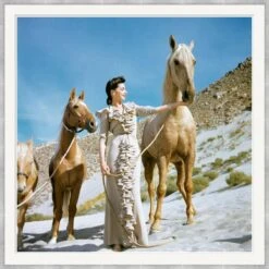 Vogue Magazine, 'Model With Two Horses'