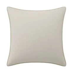 Custom Pillow - Webb Cream Chenille -Furniture Shop WebbCreamChenillewithDaliIvoryVelvetPiping.01