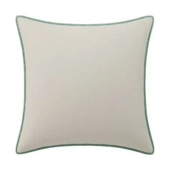 Custom Pillow - Webb Cream Chenille -Furniture Shop WebbCreamChenillewithNikkiJadeChenillePiping.01