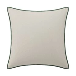 Custom Pillow - Webb Cream Chenille -Furniture Shop WebbCreamChenillewithSimoneSageVelvetPiping.01