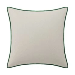 Custom Pillow - Webb Cream Chenille -Furniture Shop WebbCreamChenillewithSpadeAquaVelvetPiping.01