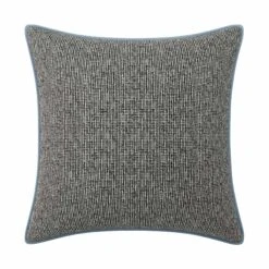 Custom Pillow - Westwood Black Woven 19 Custom Pillow - Westwood Black Woven -Furniture Shop WestwoodBlackWovenwithClarioIceVelvetPiping.01