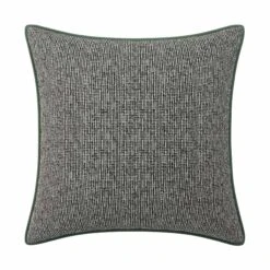 Custom Pillow - Westwood Black Woven 28 Custom Pillow - Westwood Black Woven -Furniture Shop WestwoodBlackWovenwithSimoneSageVelvetPiping.01