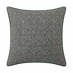 Custom Pillow - Westwood Black Woven 29 Custom Pillow - Westwood Black Woven -Furniture Shop WestwoodBlackWovenwithSpadeAquaVelvetPiping.01