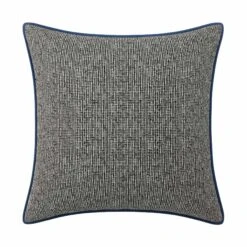 Custom Pillow - Westwood Black Woven 31 Custom Pillow - Westwood Black Woven -Furniture Shop WestwoodBlackWovenwithTommyDenimVelvetPiping.01
