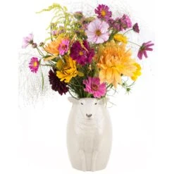 White Faced Suffolk Sheep Flower Vase 6 White Faced Suffolk Sheep Flower Vase -Furniture Shop WhiteFacedSuffolkSheepFlowerVase.03