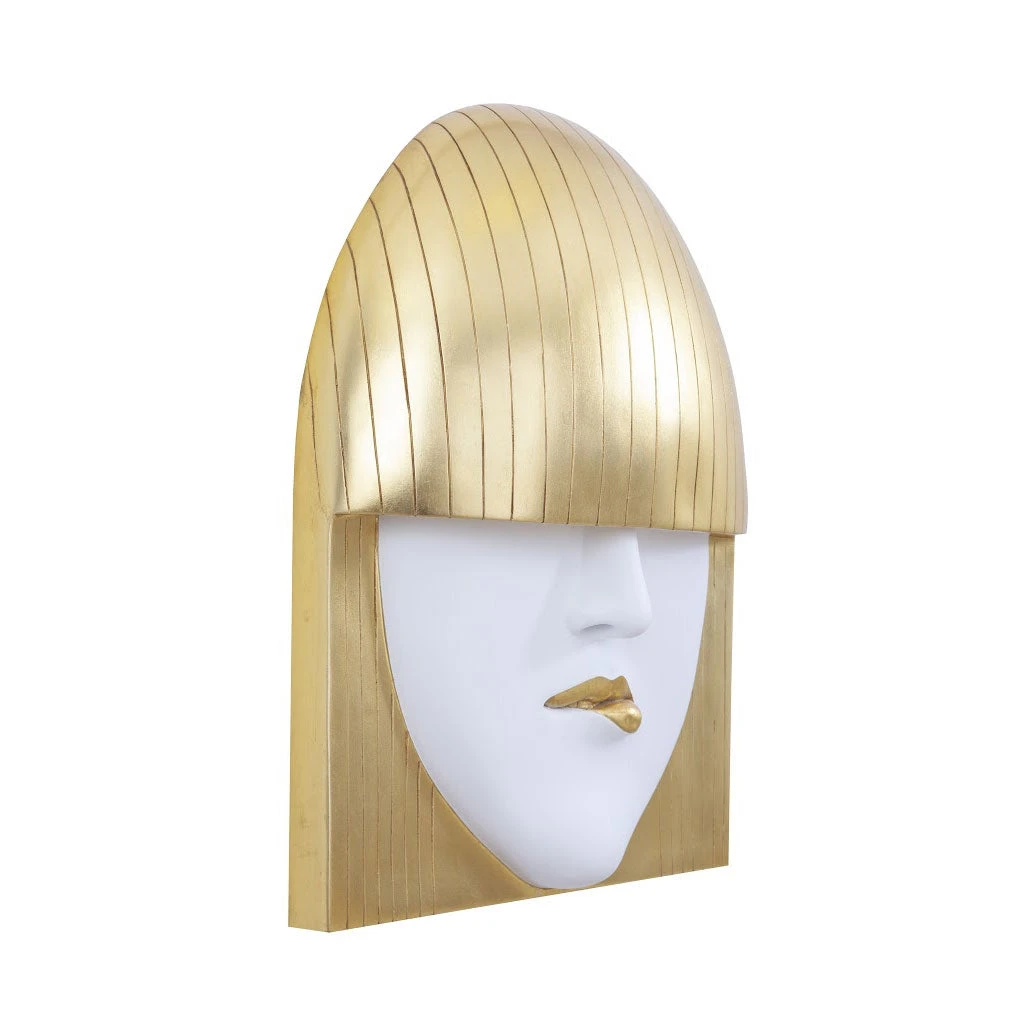 Fashion Faces Large Pout Wall Art - Gold 2 Fashion Faces Large Pout Wall Art - Gold - Image 2