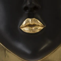 Fashion Faces Large Kiss Wall Art - Black -Furniture Shop ph94748 2